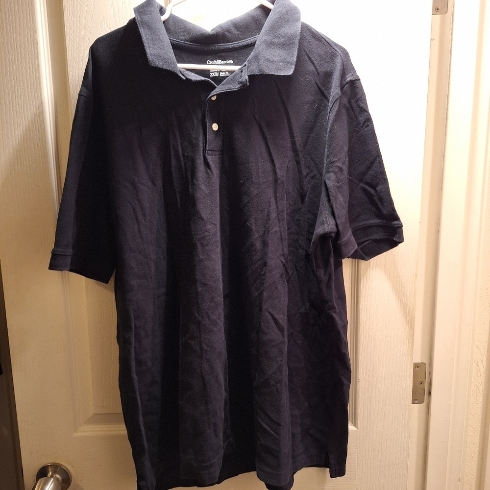 Croft and Barrow Black Polo Shirt 2XL